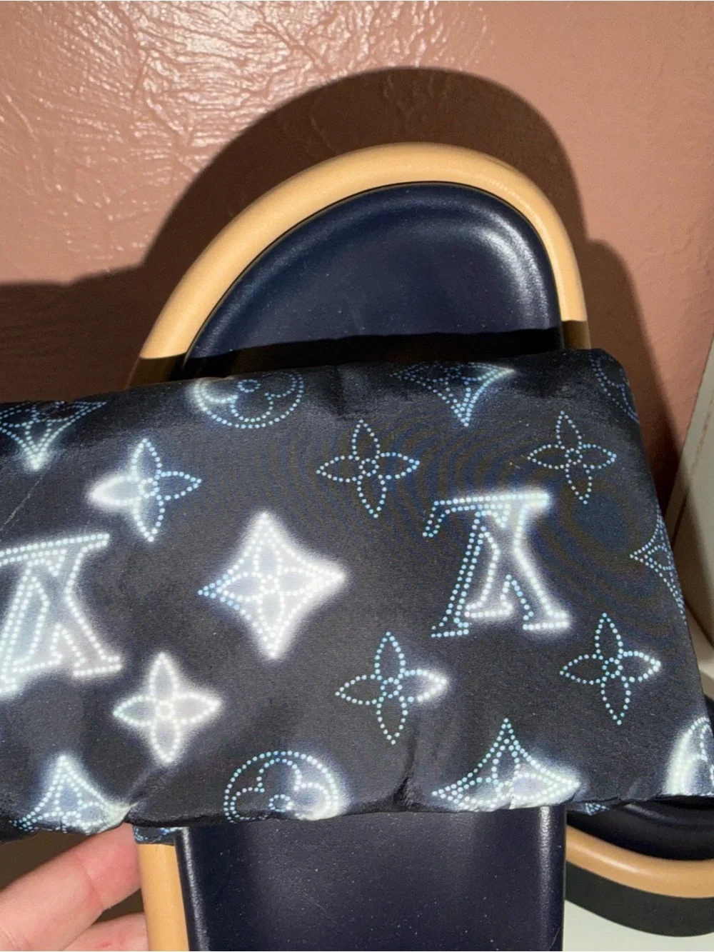 Louis Vuitton Pool Pillow Comfort Mule in navy blue